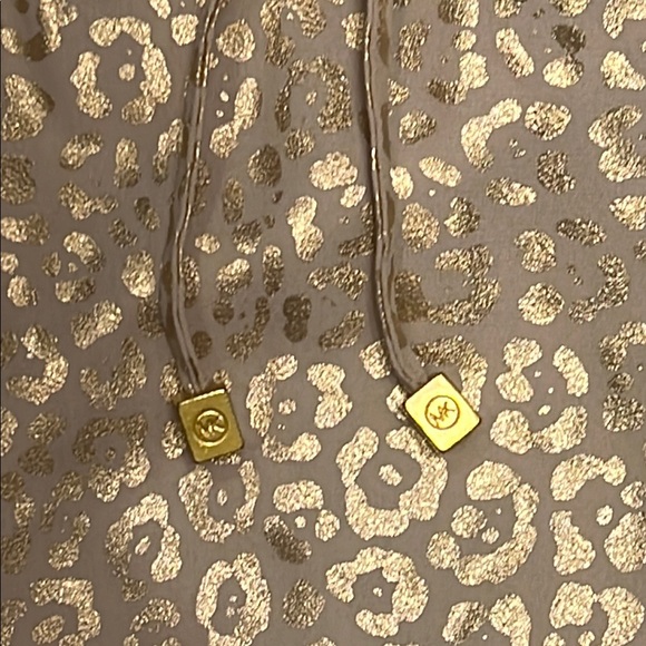 MICHAEL Michael Kors Gold Leopard Sailor Collar Ruffled Blouse w/Flare Sleeves 💛 - Picture 9 of 12